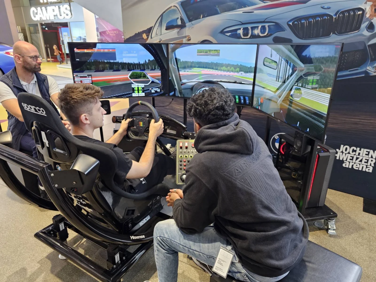 Professional sim racing coaching session with live driving feedback